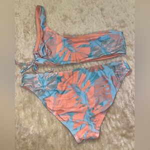 L*Space Coral and Teal Bikini Set